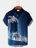 Royaura Men's Stylish Holiday Hawaiian Shirts Palm Tree Hippie Beach Easy Care Plus Size Camp Shirts