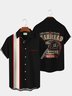 Royaura Vintage Casual Men's Bowling Shirts Cartoon Car Oversized Stretch Hawaiian Plus Size Shirts