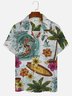 Royaura Palm Tree Graphic Men's Surf Hawaii Short Sleeve Shirt