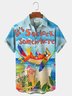 Royaura Parrot It’s 5 O’clock Somewhere  Drinking Bird Breast Pocket Hawaiian Shirt Plus Size Vacation Shirt