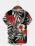 Royaura Hawaiian Plant Leaf Print Shirt Plus Size Holiday Shirt