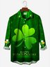 Royaura St. Patrick's Holiday Green Print Shirt Plus Size Holiday Shirt