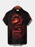 Royaura Vintage Oriental Japanese Dragon Hawaiian Shirt Plus Size Vacation Shirt