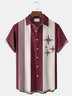 Royaura Retro Men's Bowling Shirts Geometric Oversized Shirts