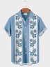 Royaura Hawaiian Floral Bowling Men's Pocket Button Shirt