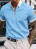 Royaura Basics Textures Men's Golf Zip Polo Shirts