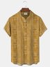 Royaura Vintage Aztec Print Men's Button Pocket Shirt