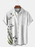Royaura Bamboo Print Basics Beach Men's Hawaiian Big&Tall Shirt With Pocket