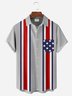 Royaura Men's Stars stripes Bowling Style Shirt American Flag Independence Day 4th July