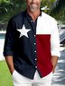 Royaura Texas Flag Button Down Western Shirt Long Sleeve Shirt