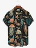 Royaura Hawaiian Seahorse Sea Life Print Men's Button Pocket Shirt