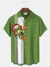 Royaura Vintage Bowling Christmas Print Beach Men's Hawaiian Oversized Short Sleeve Shirt with Pockets