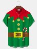 Royaura Fun Costume Print Men's Button Pocket Short Sleeve Shirt