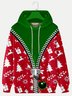Royaura Men's Christmas Funny Zip Hooded Sweatshirt