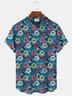 Royaura Parrot Swim Tropical Hawaiian Print Short Sleeve Pocket Button-Down Shirt