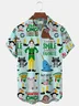 Royaura Christmas Movie Print Men's Button Pocket Shirt