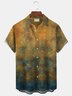 Royaura Vintage Ombre Print Men's Button Pocket Shirt