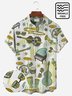 Royaura® 50's Vintage Jazz Light Green Men's Hawaiian Shirts Seersucker Wrinkle Free Camp Shirts Big Tall