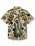 Royaura Hawaiian Ombre Print Men's Button Pocket Shirt