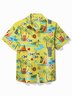 Royaura® Hawaiian Shirt Coconut Tree Geometric Tiki & Tops