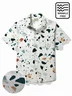 Royaura® Basic Abstract Printed Men's Button Pocket Shirt