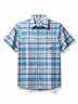 Royaura® Cool Ice Men's Hawaiian Shirts  Island Life Plaid Sweat-wicking Breathable Wrinkle Free Pocket Shirts