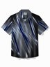 Royaura® Basic Gradient Textured Print Men's Hawaiian Shirt Easy Care Pocket Camping Shirt
