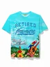 Royaura® Beach Vacation Men's Hawaiian T-Shirt Yacht Parrot Tropical Camping Tops Big Tall