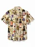 Royaura® National Wine Day Wine Print Men's Button Pocket Shirt
