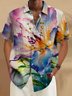 Royaura® Beach Holiday Men's Hawaiian Shirt Floral Art Pocket Camp Shirt Big Tall