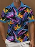 Royaura®  Hawaiian Floral Print Men's Short Sleeve Polo Shirt