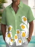 Royaura® Hawaiian Fun Duck Cartoon Print Men's Button Pocket Short Sleeve Shirt
