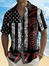 Royaura® Independence Day 1776 Men's Holiday Shirt Stretch Quick Dry Camp Pocket Shirt Big Tall