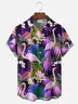 Royaura® Hawaiian Flamingo Tropical Floral Print Men's Button Pocket Short Sleeve Aloha Shirt Big & Tall