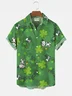 Royaura® St. Patrick's Shamrock Slippery Play Button Pocket Short Sleeve Shirt  Big & Tall