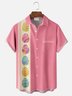 Royaura® Holiday Easter Bowling Egg Print Men's Button Pocket Short Sleeve Shirt Big & Tall