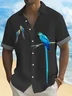 Royaura® Hawaiian Parrot Print Men's Button Pocket Short Sleeve Shirt Big & Tall