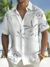 Royaura® Beach Resort Men's Hawaiian Shirt Plant Print Pocket Short Sleeve Shirt Big Tall