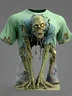 Royaura® Halloween Optical Illusion Zombie Print Men's Round Neck Short Sleeve T-Shirt Big & Tall