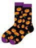 Royaura® Halloween Socks Pumpkin Jacquard Men's Socks Big & Tall