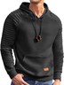 Royaura® Basic Solid Color Print Men's Zipper Long Sleeve Hoodies Big & Tall