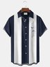 Royaura® Vintage Bowling Medieval Atomic Geometry Print Men's Casual Stylish Button Pocket Short Sleeve Shirt Big Tall