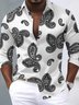 Royaura® Men's Vintage Paisley Print Twist-Down Long Sleeve Shirt Big & Tall