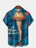 Royaura® Christmas Movie Print Men's Button Pocket Short Sleeve Shirt Big & Tall