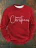Royaura® Christmas Cross Faith Men's Crew Neck Long Sleeve Sweatshirt Big & Tall