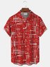 Royaura® Retro Art Striped Print Men's Button Pocket Short-Sleeve Hawaiian Shirt Big & Tall