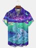 Royaura® Jellyfish Art Print Men's Button Pocket Hawaiian Short-Sleeve Shirt Big & Tall