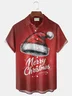 Royaura® Christmas shirts Christmas Hat, Printed Men's Button Pocket Short-Sleeved Hawaiian shirt Funny Christmas shirts  Big & Tall