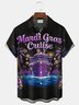 Royaura® Mardi Gras Cruise Print Men's Button-Down Short-Sleeve Holiday Hawaiian Shirt Big & Tall