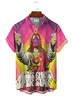 Royaura® Men's Valentine's Day Jesus Superstar Print Retro Short Sleeve Shirt Big & Tall